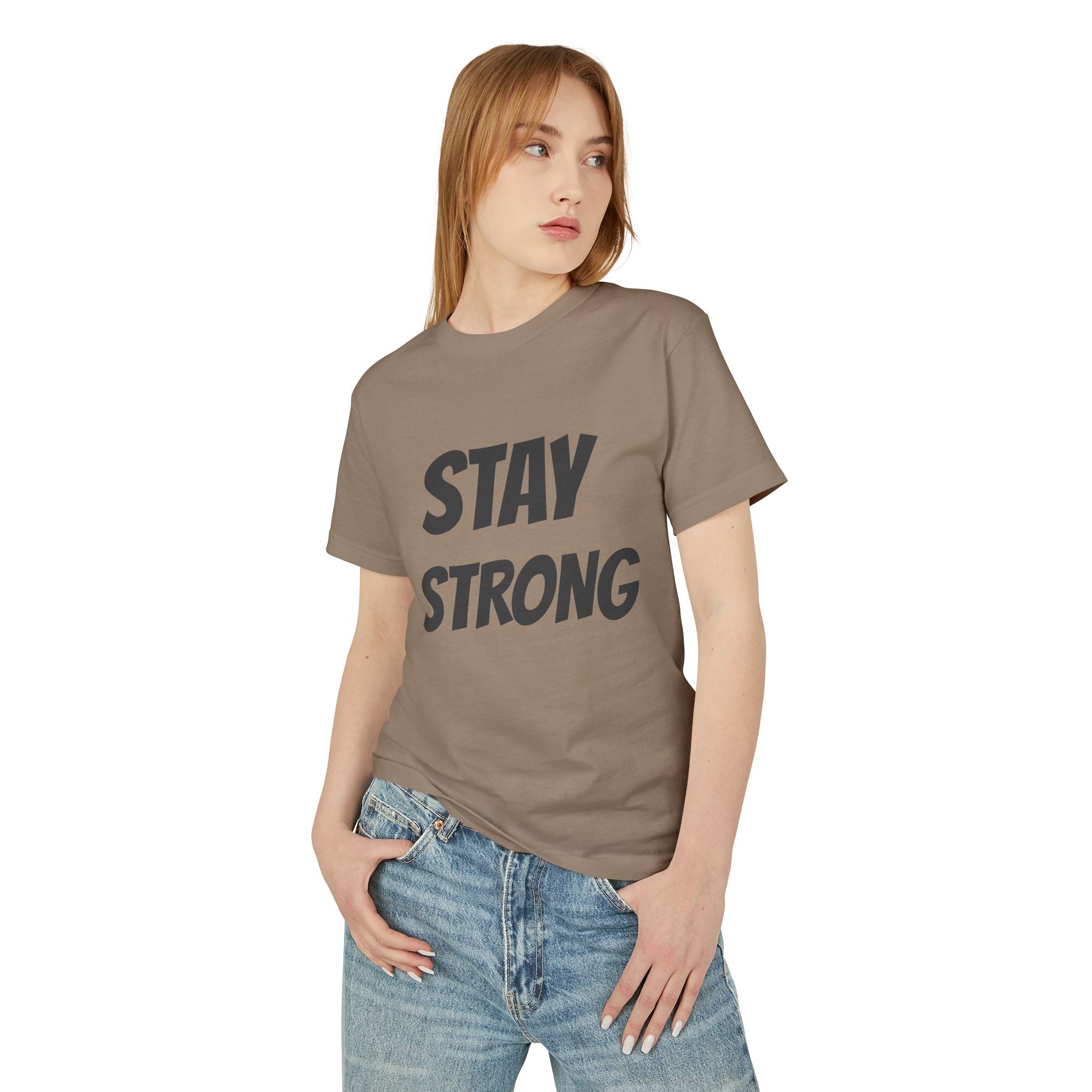 Stay Strong Unisex Heavyweight Cotton Tee, Motivational T-Shirt, Inspirational Gift, Casual Wear, Fitness Apparel, Everyday Comfort